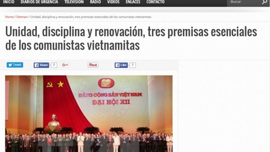 Argentine media commends 12th National Party Congress