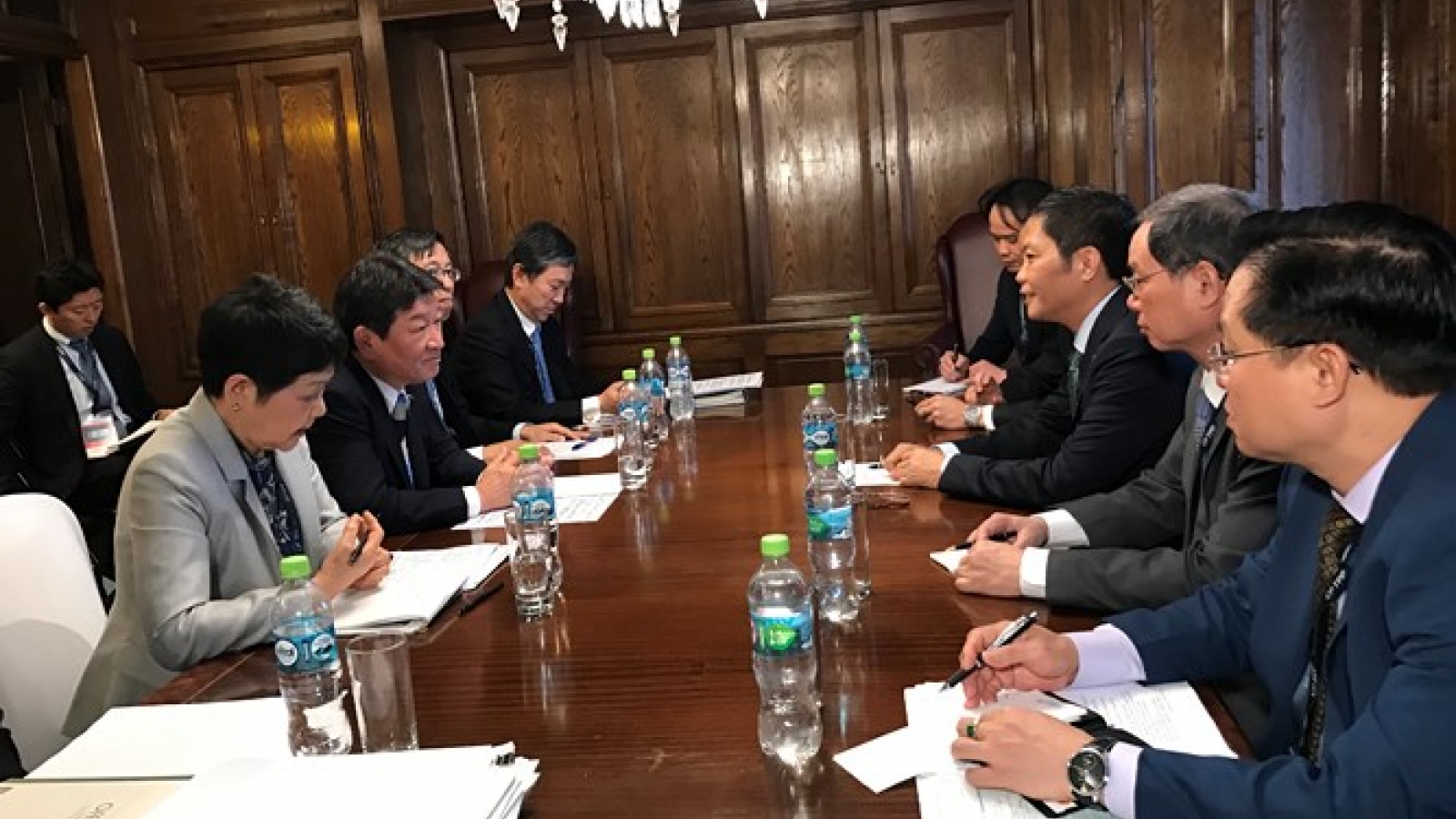 Photos taken prior to CPTPP signing ceremony 