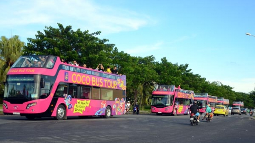 First Coco Bus double deckers now cruising in Danang