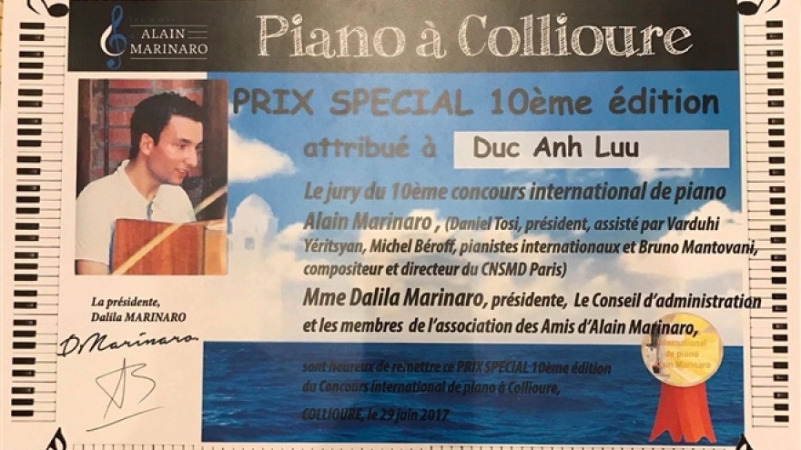 Young Vietnamese pianist wins prestigious competition