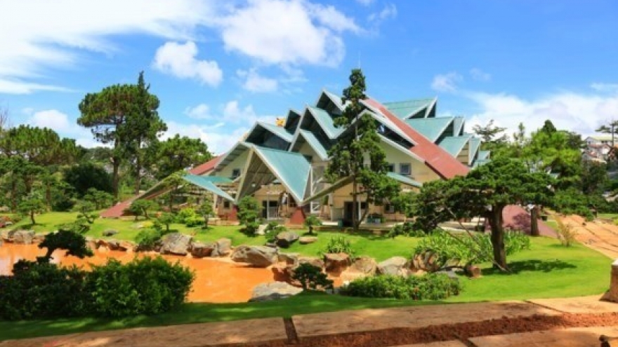 Red maple tourist area blooms open in Da Lat