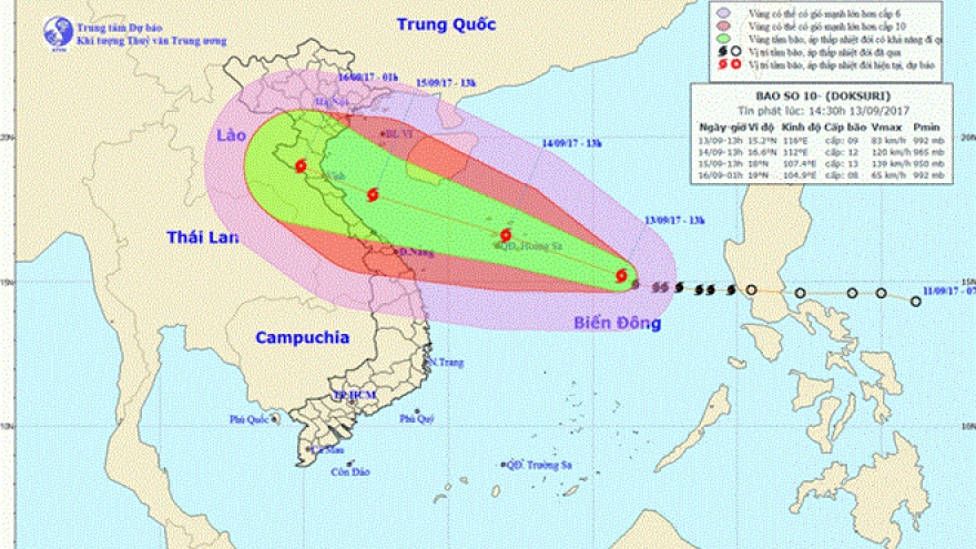 Biggest-ever storm to hit Vietnam on September 15-16