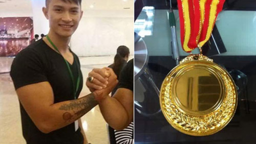 Vietnamese athlete bags gold medal at Armwrestling Championships