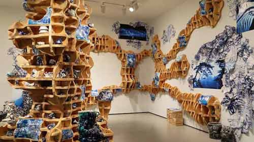 Hanoi exhibition features US artist Mark Cooper