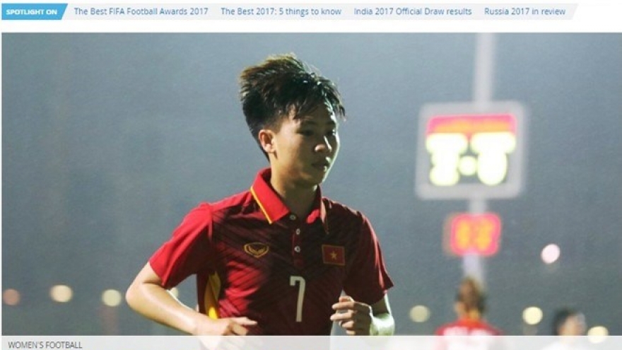 FIFA praises Vietnamese female midfielder