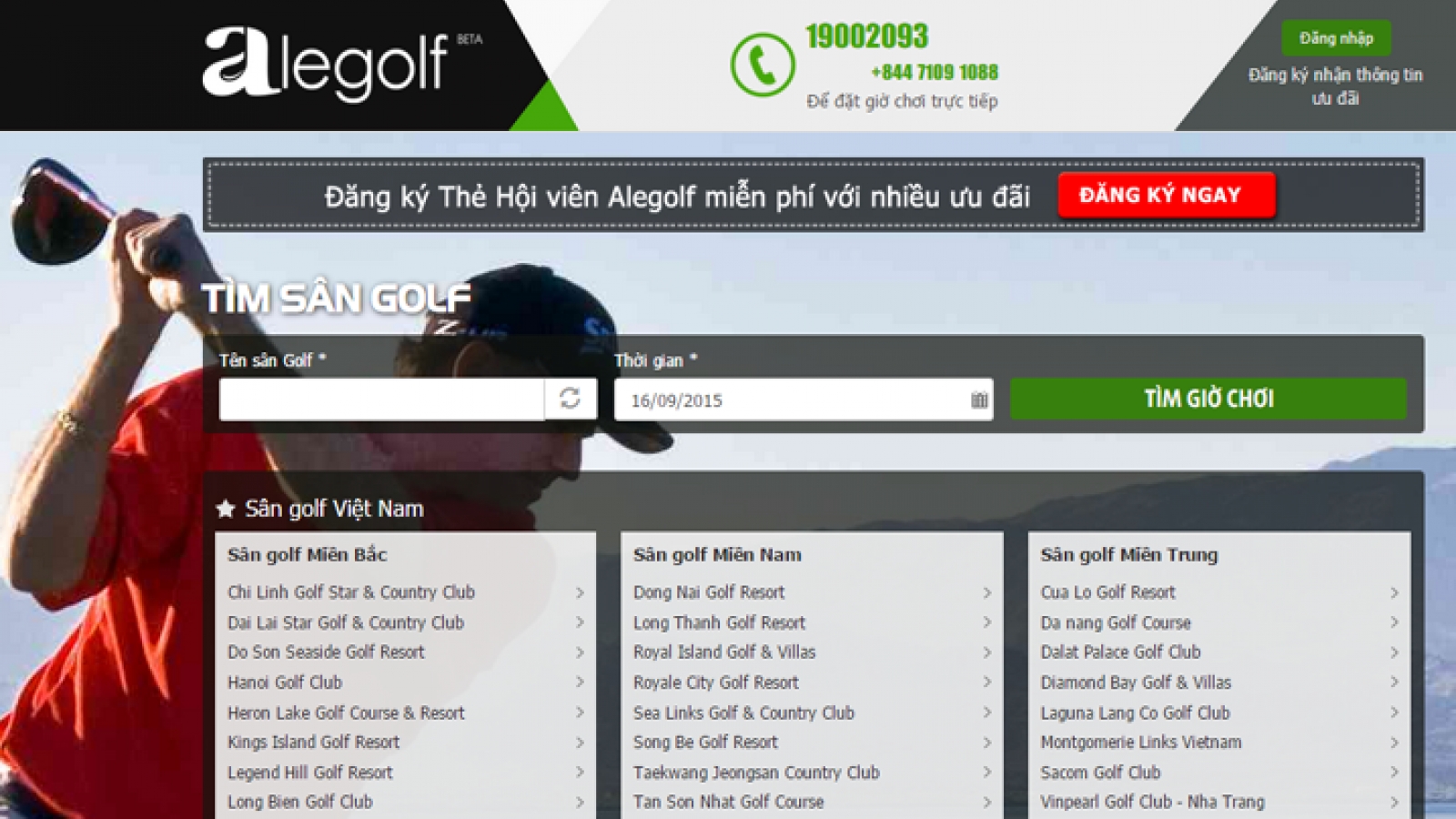 Launching first golf course booking website in Vietnam