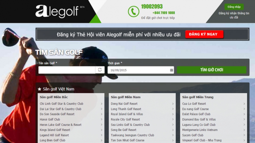 Launching first golf course booking website in Vietnam