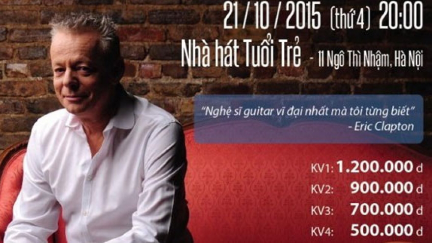 Guitarist Tommy Emmanual to perform in Hanoi