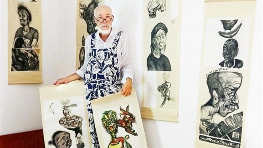 Artist portrays Vietnam, Dutch farmers