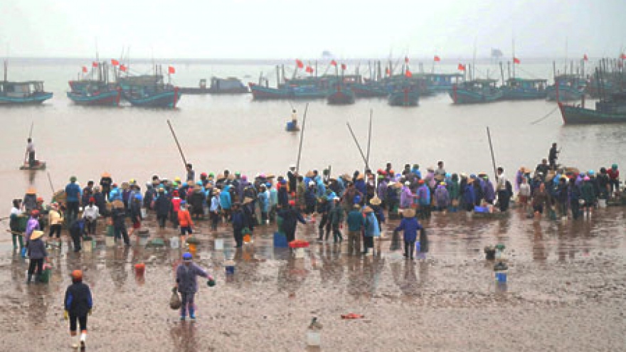 Giao Hai fish market, another attraction of Nam Dinh province