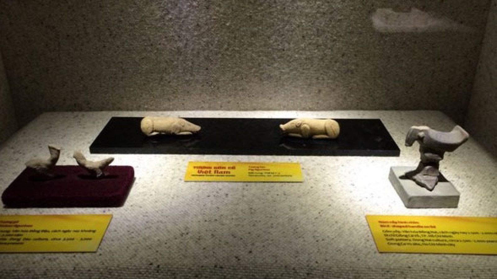 Ancient ceramic sculptures on display in Hanoi
