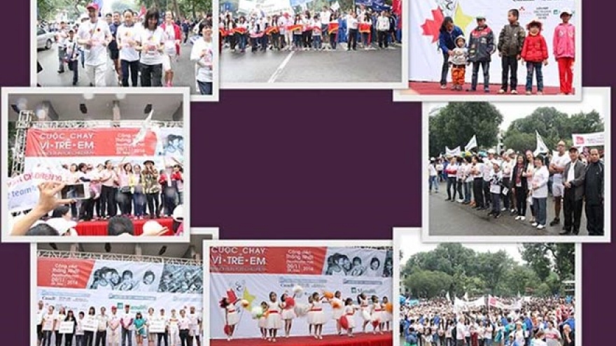 Thousands joins Hanoi Run for Children 2016
