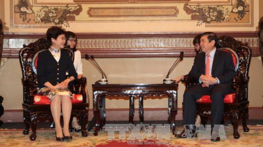 Hong Kong chief secretary Carrie Lam visits HCM City