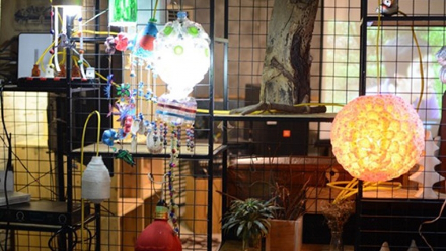 High school students create with recycled plastic