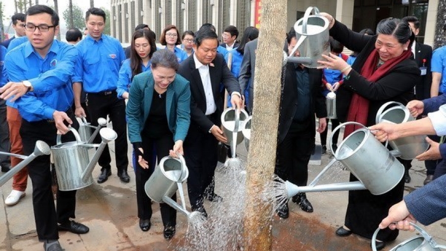 Ban flower trees planted at NA House