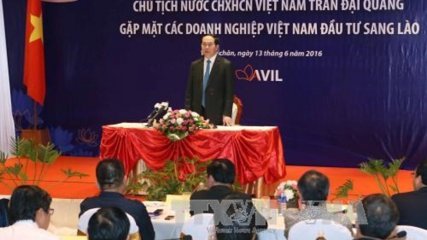 President Tran Dai Quang busy in Laos