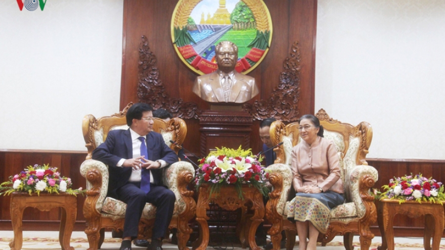Deputy PM Dung meets senior leaders of Laos