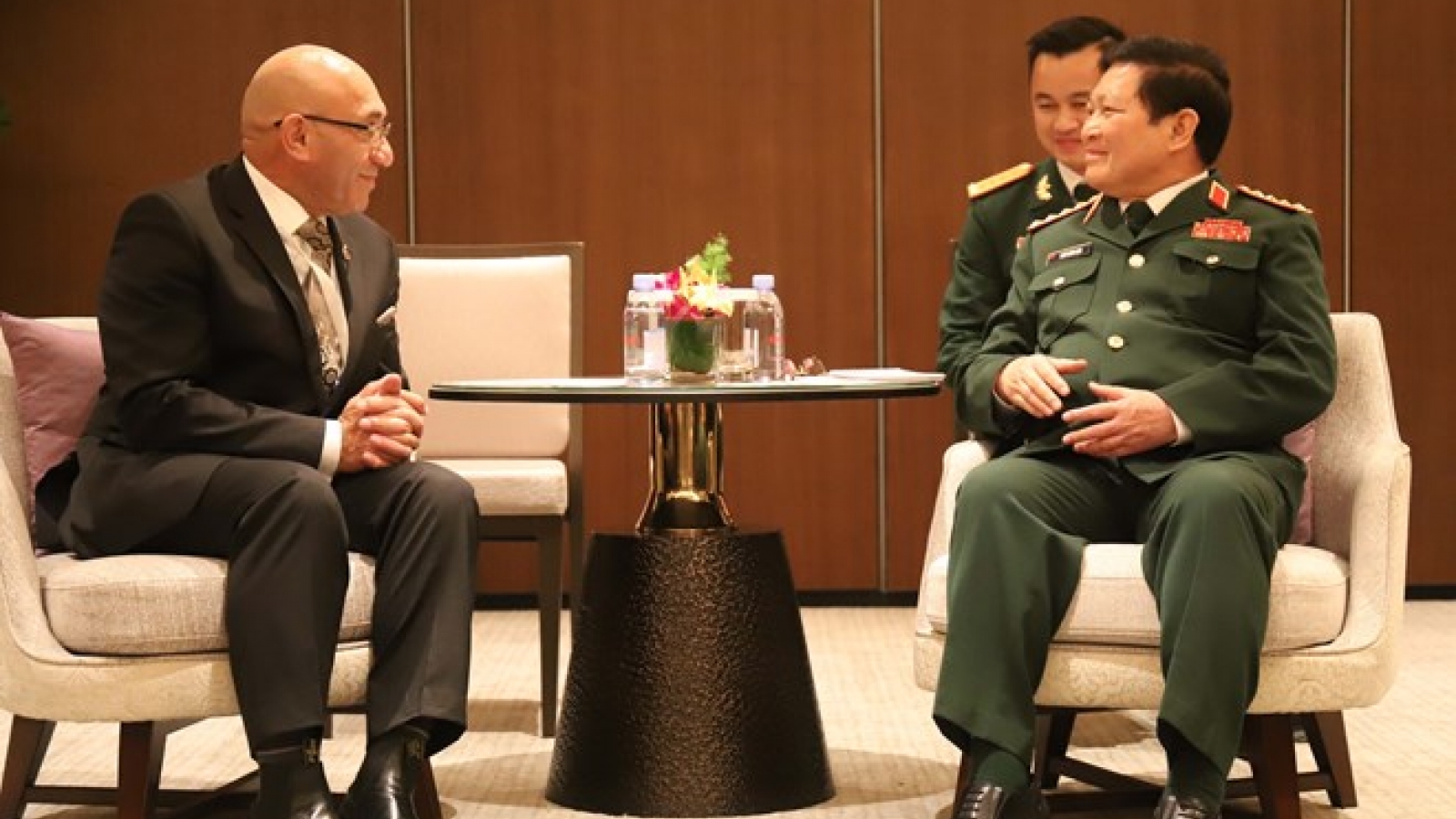 Defence Minister holds bilateral meetings with NZ, UK and Singaporean officials