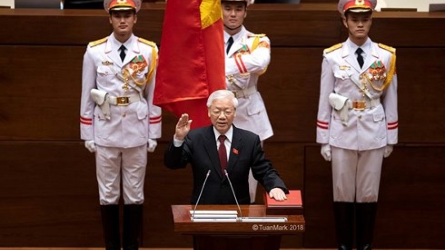 Party leader Nguyen Phu Trong voted in as State President