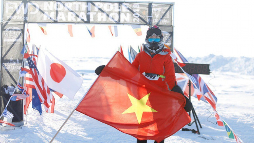 Vietnamese conquers North Pole Marathon in -32 degrees Celsius