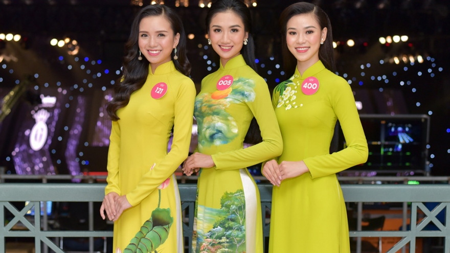 Southern contestants of Miss Vietnam delight in Ao dai 