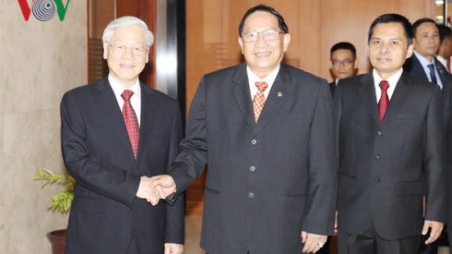 Party chief meets Indonesian People’s Consultative Assembly leaders