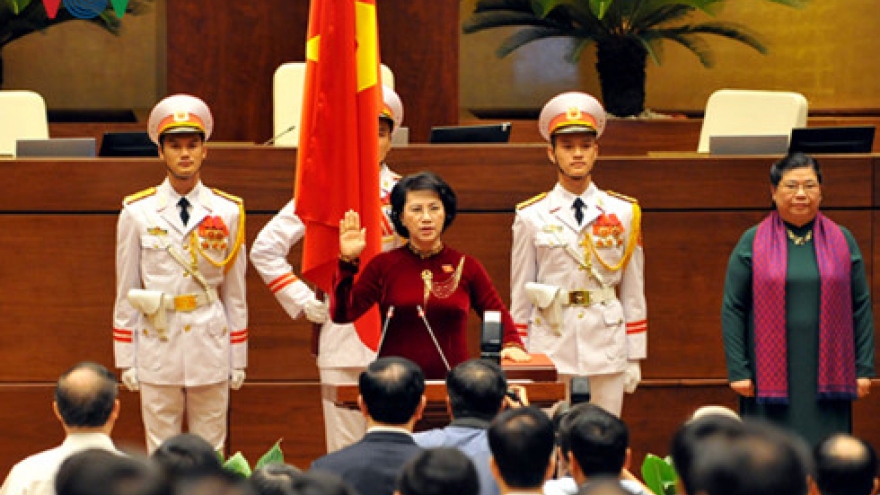 
        Chairwoman of 14th National Assembly swearing in
                              