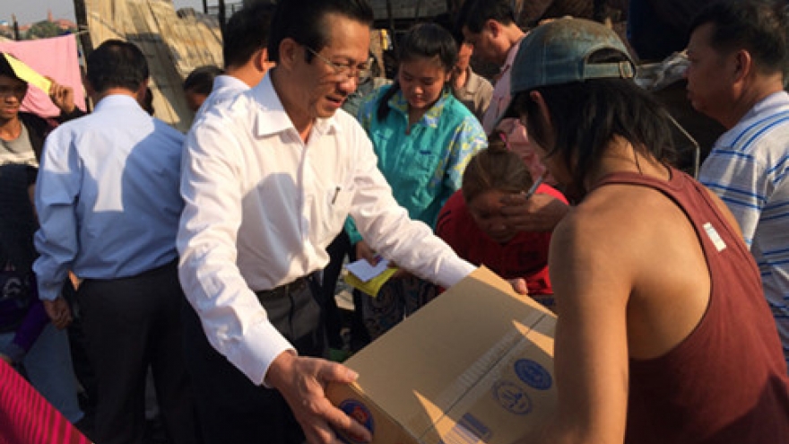 
        Emergency relief for OVs victims of fire in Cambodia 
                              