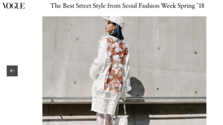 Phuong Anh appears on Vogue fashion magazine