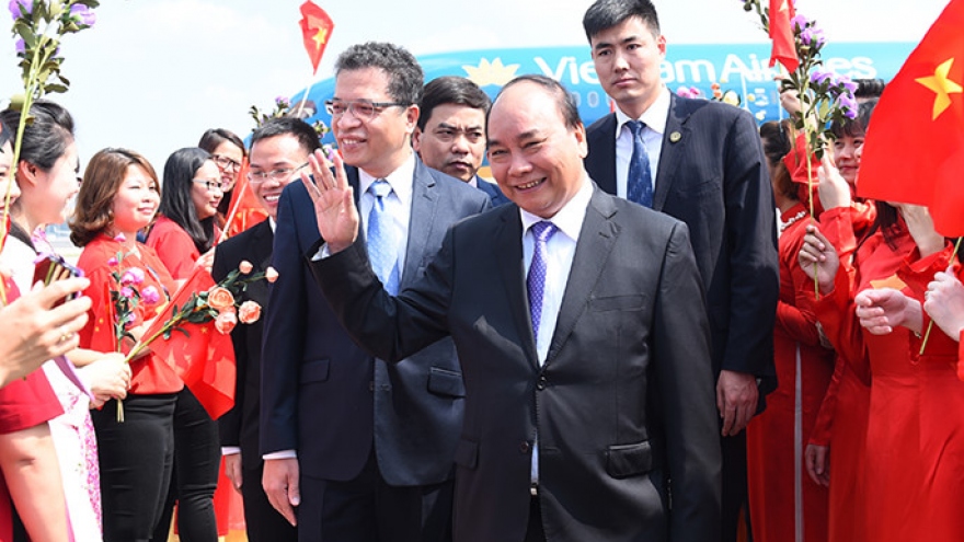 In photos: PM Phuc in Beijing 