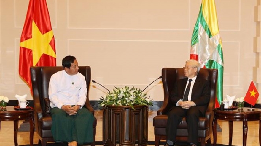 Party leader meets Myanmar's USDP Chairman