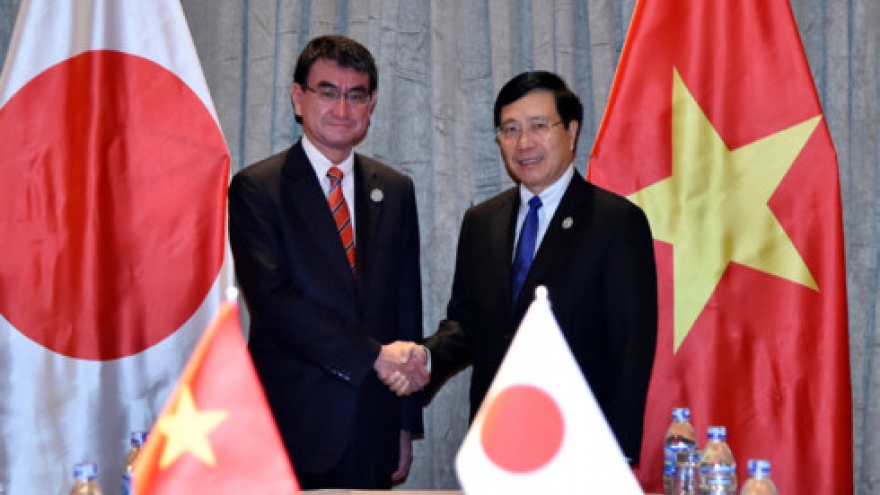Deputy PM Minh meets Japanese Foreign Minister, WEF Director