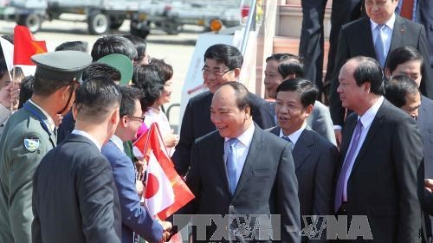 PM Phuc arrives in Nagoya for Japan visit