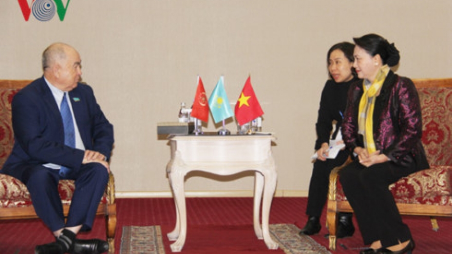 NA leader greets first Secretary of Kazakhstan Communist Party
