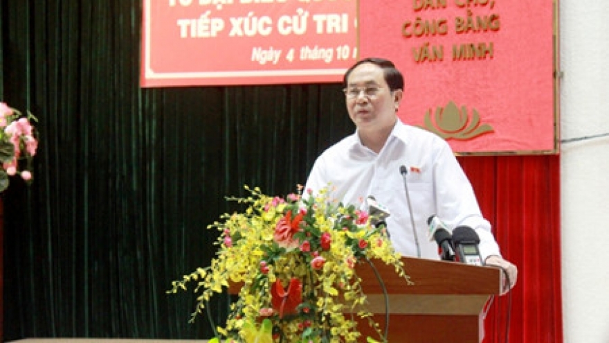 President Quang meets voters in HCM City