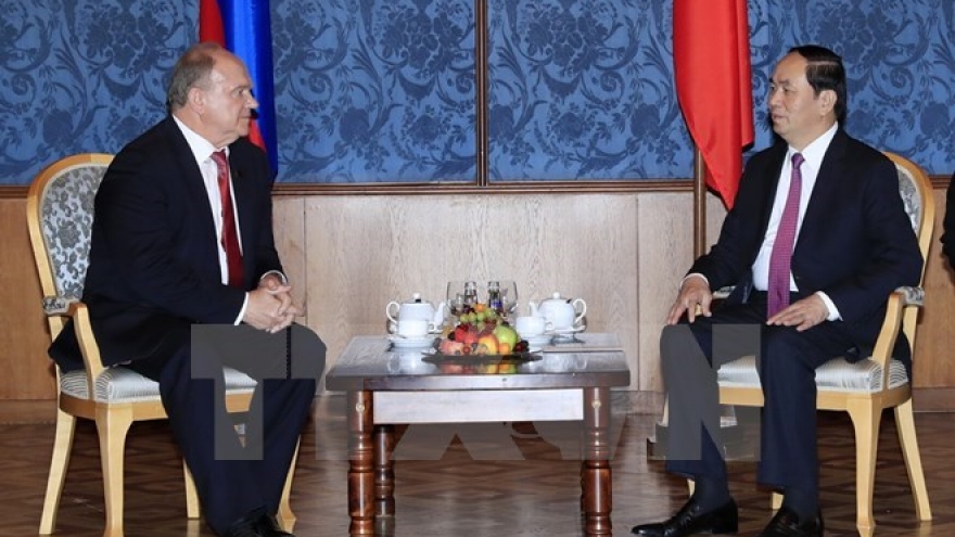 President Quang meets Russian Communist Party leader