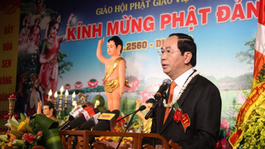 President attends Buddha’s birthday celebration