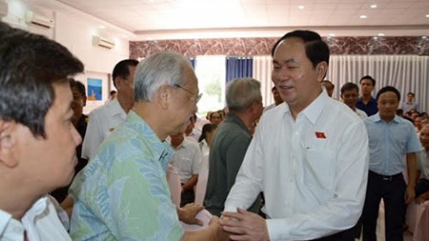 President meets HCM City voters