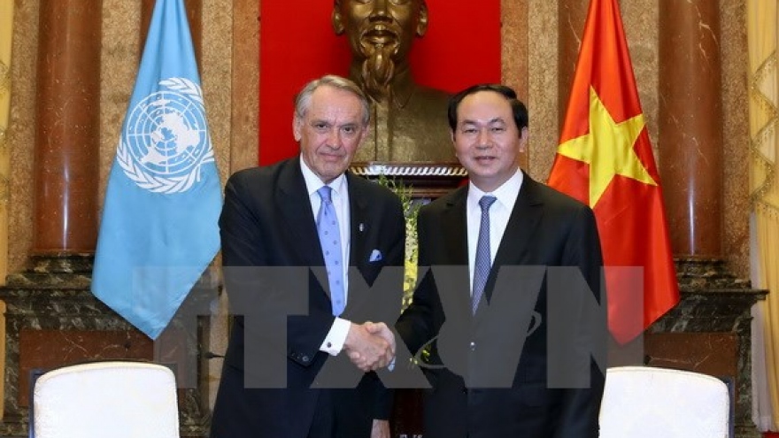 
        President Quang receives UN Deputy Secretary General
                              