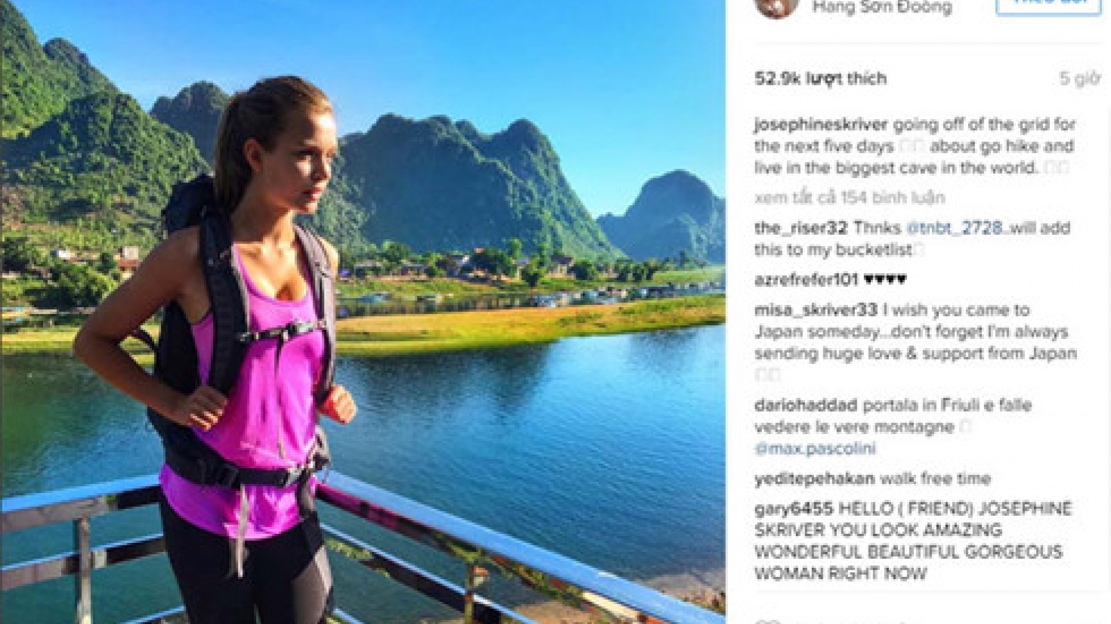 Victoria’s Secret model explores Son Doong Cave