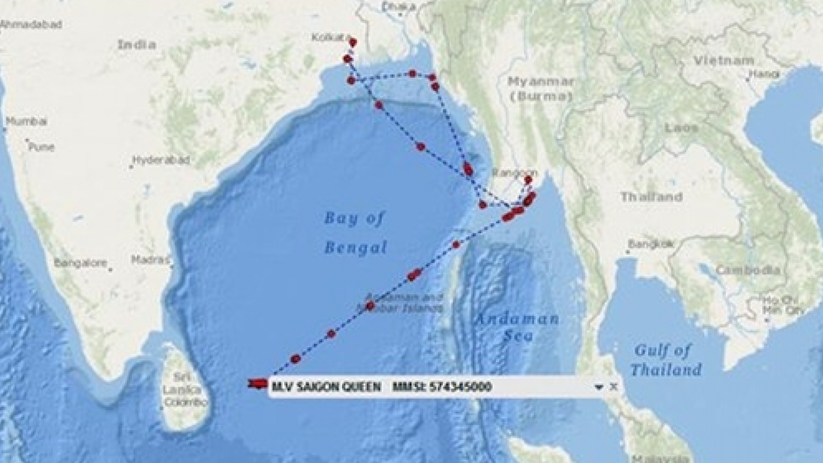 Efforts sought to search for missing crewmen