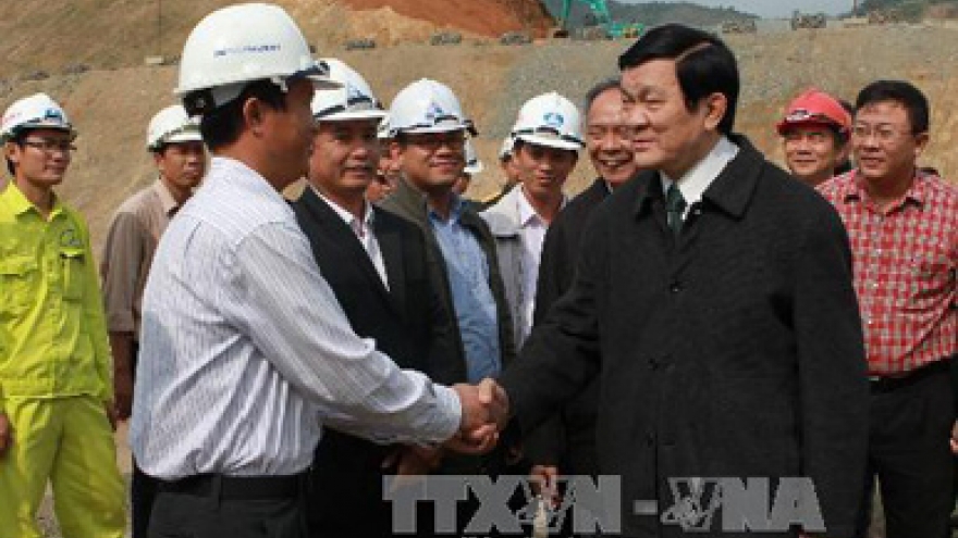 State President visits Lai Chau power plant
