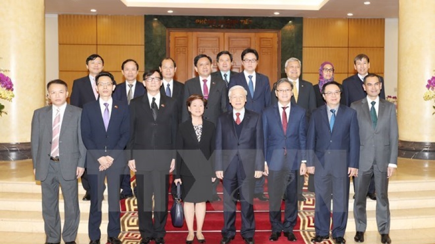 Party leader receives ASEAN members’ diplomatic representatives