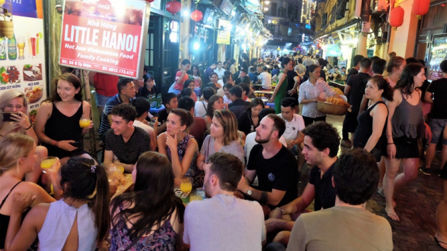 Bustling nightlife at Hanoi beer hub