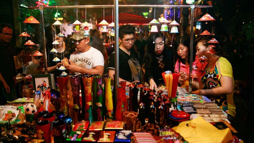 Ta Hien street, famous for foreign tourists