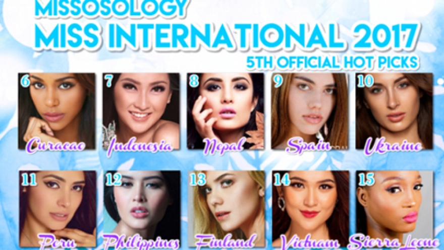 Thuy Dung in top 15 official hot picks: Missosology