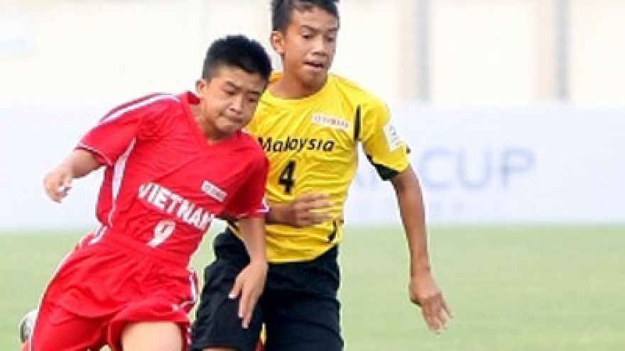 Vietnam 1 draws with Indonesia at ASEAN U13 Football Cup