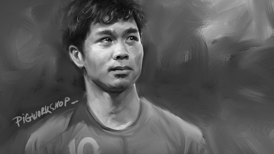 2D digital painting images of U23 football players