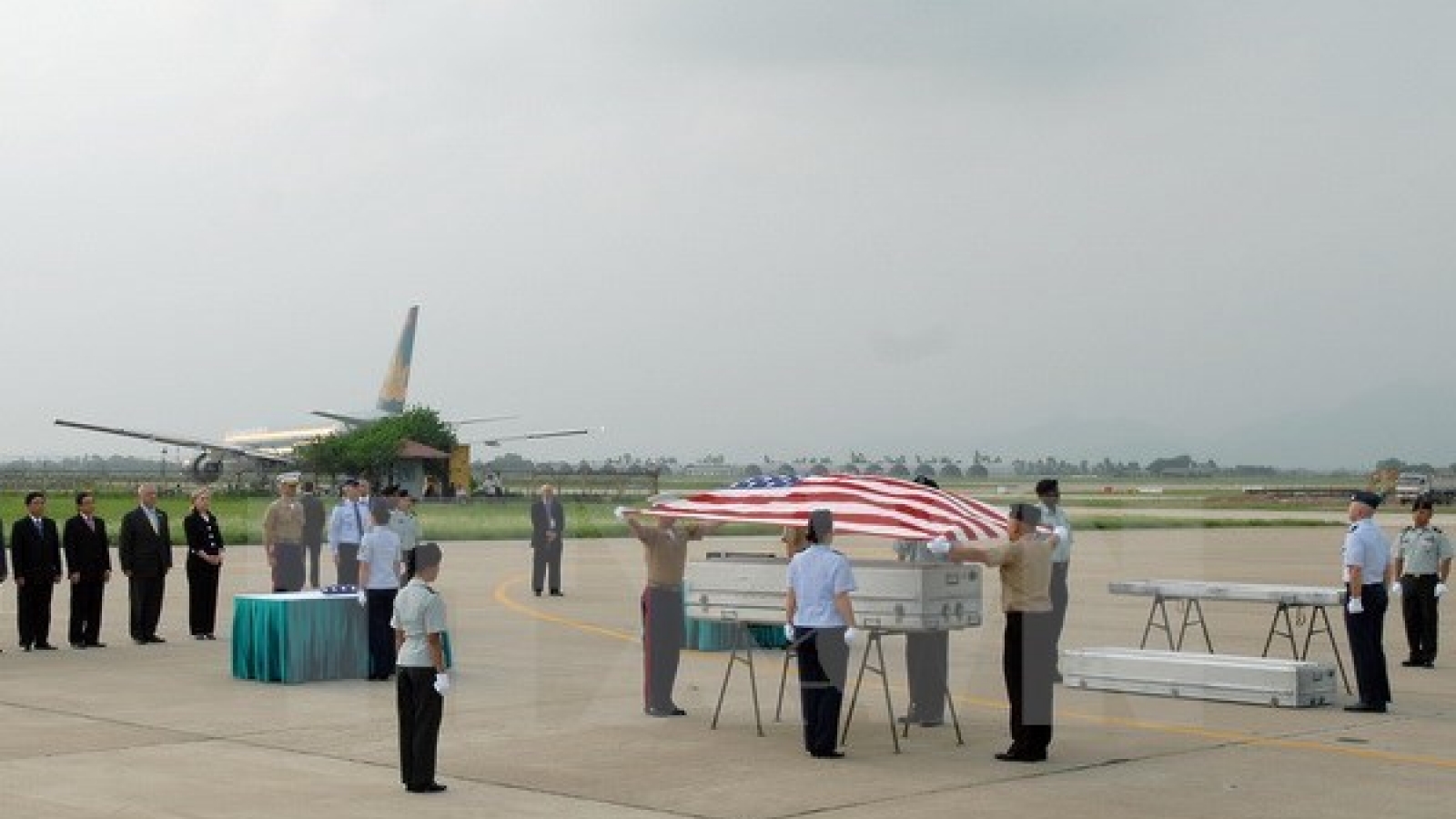 Repatriation ceremony held for US servicemen’s remains