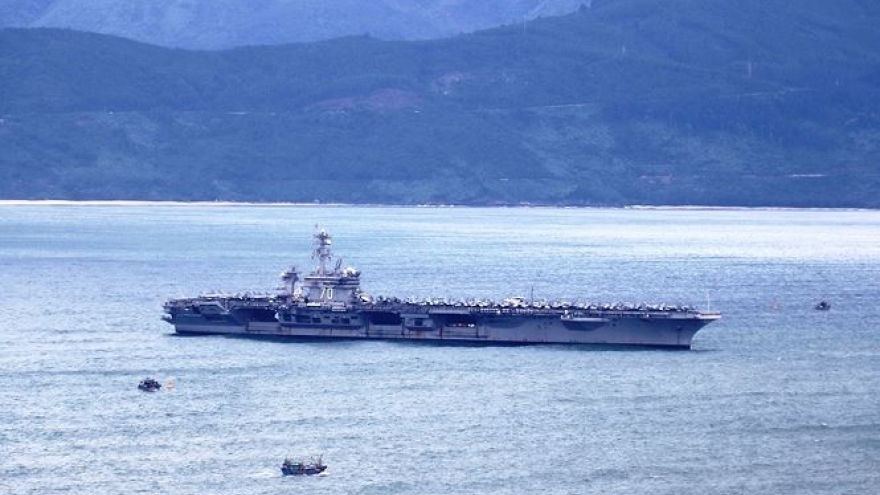 USS Carl Vinson aircraft carrier leaves Da Nang today